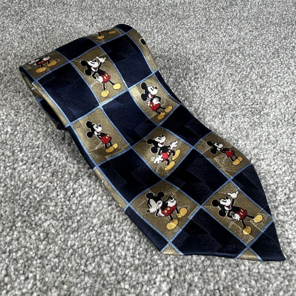 Walt Disney World Disneyland Resort Mickey Through The Years Silk Neck Tie